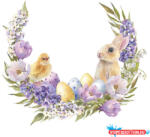 Húsvét Flowers Wreath szalvéta 20 db-os 33x33 cm (JAV_PKK771049)