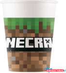 Minecraft Green papír pohár 8 db-os 200 ml FSC (JAV_PNN95442)