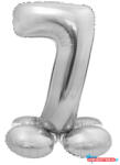 Számok Ezüst 7-es Silver szám fólia lufi talppal 72 cm (JAV_MLG145830)