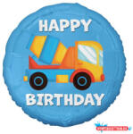 Jármű Betonkeverő Happy Birthday Concrete Mixer fólia lufi 36 cm (JAV_MLG149333)