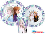 Disney Jégvarázs Ice Magic étkészlet, micro műanyag szett, pohárral 260 ml (JAV_JVL11154)