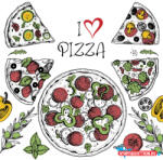 Étel Pizza Love szalvéta 20 db-os 33x33 cm (JAV_PKK772503)