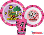 Minecraft Girls étkészlet, micro műanyag szett, pohárral 260 ml (JAV_JVL11146)