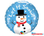 Karácsony Hóember Let It Snow fólia lufi 46 cm (JAV_MLG279031)