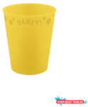 Party Sárga Yellow micro prémium műanyag pohár 250 ml (JAV_PNN96694)