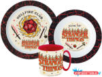 Stranger Things Upside Down étkészlet, micro műanyag szett bögrével 350 ml (JAV_JVL22258)