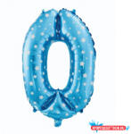 Számok Kék Blue with Stars 0-ás szám fólia lufi 61 cm (JAV_MLG106022)
