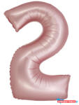 Számok Rózsaszín 2-es Light Pink Mat szám fólia lufi 76 cm (JAV_MLG159059)