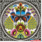 Állatos Folk Peacocks szalvéta 20 db-os 33x33 cm (JAV_PKK763778)