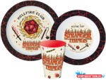 Stranger Things Upside Down étkészlet, micro műanyag szett, pohárral 260 ml (JAV_JVL11159)