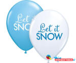 Karácsony Karácsonyi Let it Snow léggömb, lufi 6 db-os 11 inch (30 cm) (JAV_MLG974912)