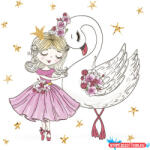 Balett Balett, Balerina With Swan szalvéta 20 db-os 33x33 cm (JAV_PKK056985)