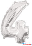 Számok Ezüst Silver 4-es szám fólia lufi 95 cm (JAV_PNN92470)