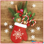 Karácsony Karácsonyi Glove Full of Xmas szalvéta 20 db-os 33x33 cm (JAV_PKK043350)