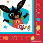 Bing Red szalvéta 16 db-os 33x33 cm (JAV_DPA9901517)