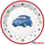 Autó Cartoon papírtányér 8 db-os 22, 7 cm (JAV_PKK758569)
