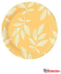 Virág Levél Orange Leaves papírtányér 8 db-os 23 cm (JAV_PNN95209)