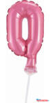 Számok Rózsaszín 0-ás Pink szám fólia lufi tortára 13 cm (JAV_MLG113501)