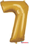 Számok Arany Gold óriás szám fólia lufi 7-es, 83x55 cm (JAV_DPA9906272)