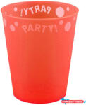 Party Orange Fluorescent, Narancssárga micro prémium műanyag pohár 250 ml (JAV_PNN96047)