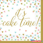 Party Konfetti Cake Time szalvéta 36 db-os 33x33 cm (JAV_DPA711926)