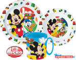 Disney Mickey Cool Summer étkészlet, micro műanyag szett bögrével 350 ml (JAV_JVL22238)