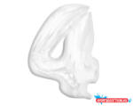 Számok Fehér B&C White 4-es szám fólia lufi 92 cm (JAV_MLG189360)
