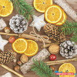Karácsony Karácsonyi Winter Decorations Cinnamon szalvéta 20 db-os 33x33 cm (JAV_PKK033528)