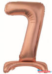 Számok Rose Gold 7-es szám fólia lufi talppal 74 cm (JAV_MLG143423)