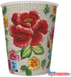 Rózsa Hímzés Embroidery Folk papír pohár 8 db-os 250 ml (JAV_PKK768070)