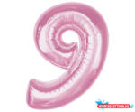 Számok Rózsaszín 9-es Light Pink szám fólia lufi 92 cm (JAV_MLG195668)