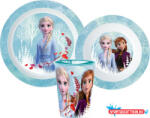 Disney Jégvarázs Blue Forest étkészlet, micro műanyag szett, pohárral 260 ml (JAV_JVL11131)