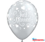 Esküvő Metallic Hearts léggömb, lufi 6 db-os 11 inch (28cm) (JAV_MLG191364)