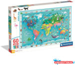 Állatos Térkép Wildlife 60 db-os maxi puzzle Clementoni (JAV_CMC26072)