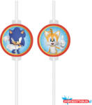 Sonic a sündisznó Sega papír szívószál, 4 db-os szett FSC (JAV_PNN95921)