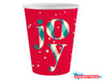 Karácsony Karácsonyi Red Joy papír pohár 6 db-os 250 ml (JAV_MLG168976)