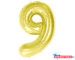 Számok Arany 9-es Light Gold szám fólia lufi 85 cm (JAV_MLG426127)