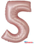 Számok Rózsaszín 5-ös Light Pink Mat szám fólia lufi 76 cm (JAV_MLG159110)