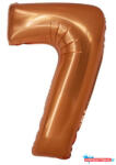 Számok Réz 7-es Copper szám fólia lufi 76 cm (JAV_MLG158434)