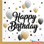 Boldog Születésnapot Happy Birthday Milestone szalvéta 20 db-os 33x33 cm (JAV_PNN88863)