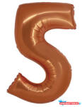 Számok Réz 5-ös Copper szám fólia lufi 76 cm (JAV_MLG158397)