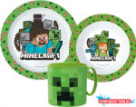 Minecraft Pixelcraft étkészlet, micro műanyag szett bögrével 265 ml (JAV_JVL33368)