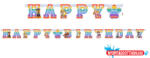Mancs Őrjárat Color Paws Happy Birthday felirat 180 cm (JAV_DPA9914241)