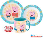 Peppa Malac Kindness étkészlet, micro műanyag szett bögrével 350 ml (JAV_JVL22242)