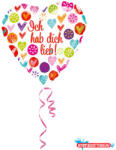 Szerelem Ich hab dich lieb Colorful fólia lufi 43 cm (JAV_DPA3286775)