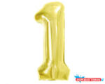 Számok Arany 1-es Light Gold szám fólia lufi 85 cm (JAV_MLG425960)