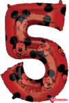 Disney Mickey Red fólia lufi 5-ös 66 cm (JAV_DPA4013501)