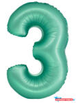 Számok Menta 3-as Mint Mat szám fólia lufi 76 cm (JAV_MLG158533)