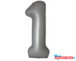 Számok Matt ezüst 1-es Moonlight szám fólia lufi 76 cm (WP) (JAV_MLG333411)
