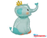Elefánt Elephant with Crown, Elefánt fólia lufi 70 cm (JAV_MLG189988)